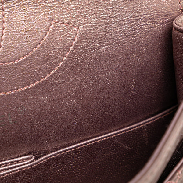 シャネル 2.55 ココマーク マトラッセ チェーン ショルダーバッグ メタリックピンク レザー レディース CHANEL 【中古】