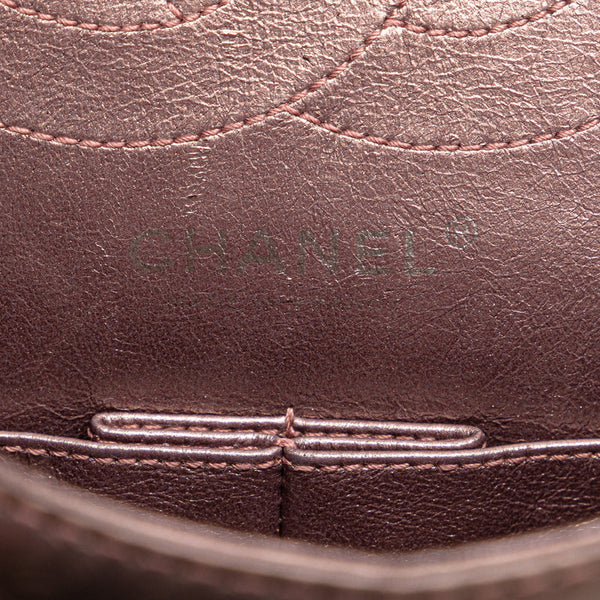 シャネル 2.55 ココマーク マトラッセ チェーン ショルダーバッグ メタリックピンク レザー レディース CHANEL 【中古】