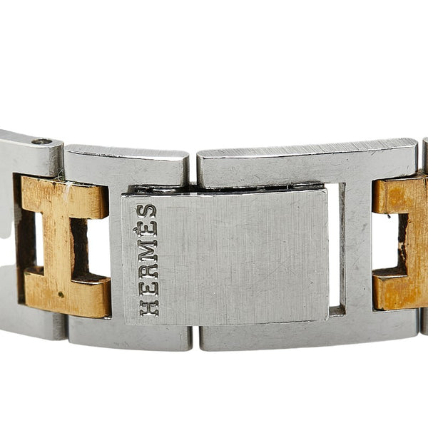 エルメス クロアジュール 腕時計 CR1.240 クオーツ ホワイト文字盤 ステンレススチール メッキ レディース HERMES 【中古】