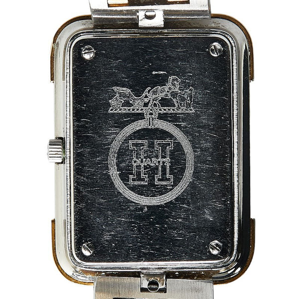 エルメス クロアジュール 腕時計 CR1.240 クオーツ ホワイト文字盤 ステンレススチール メッキ レディース HERMES 【中古】
