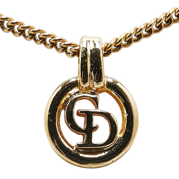 ディオール CDロゴ ネックレス ゴールド メッキ レディース Dior 【中古】