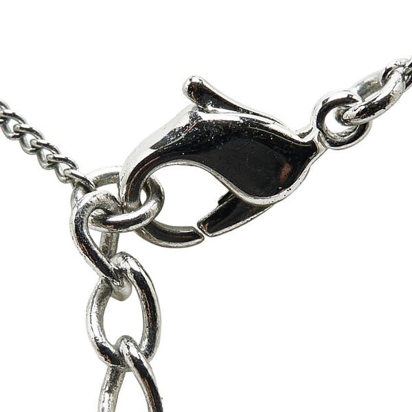 ディオール ロゴ ネックレス シルバー メタル レディース Dior 【中古】