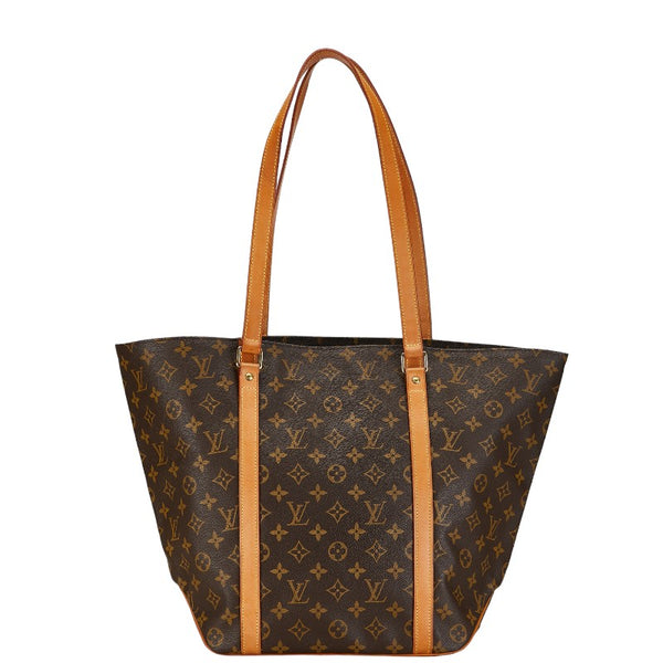 ルイ ヴィトン モノグラム サックショッピング トートバッグ ハンドバッグ M51108 ブラウン PVC レザー レディース LOUIS VUITTON 【中古】