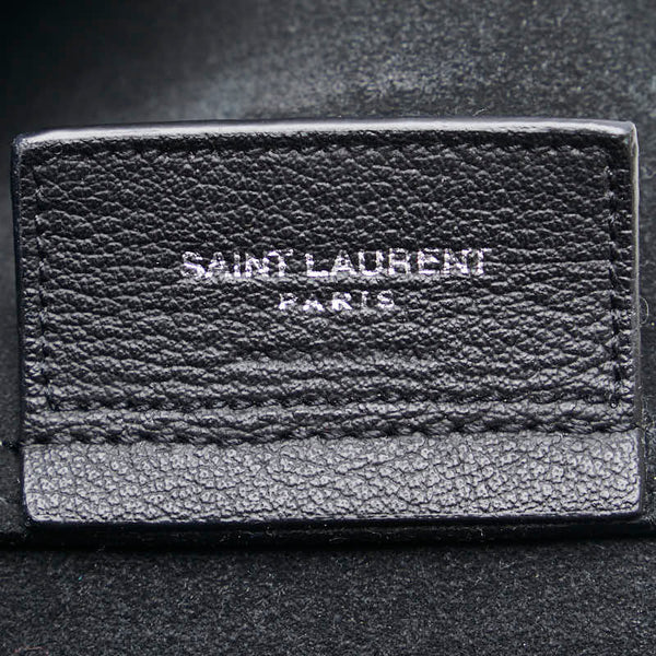 サンローラン サックショッピング フリンジ トートバッグ ブラック レザー レディース SAINT LAURENT 【中古】