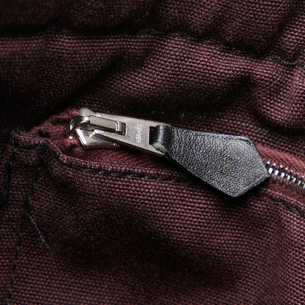 エルメス フールトゥ トートMM ハンドバッグ トートバッグ ワインレッド ブラック キャンバス レディース HERMES 【中古】