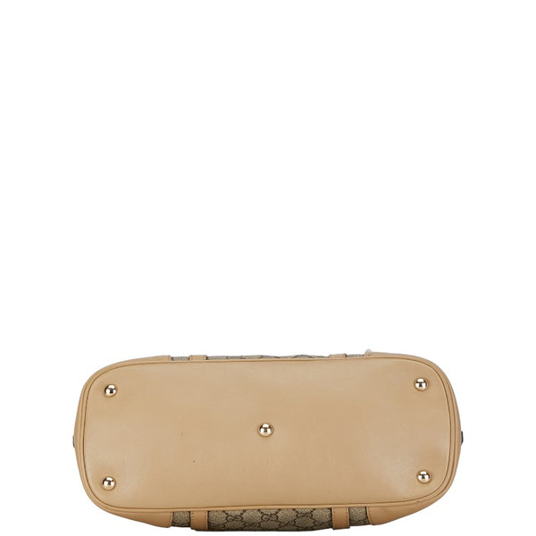 グッチ GGスプリーム ハンドバッグ 309617 ブラウン PVC レザー レディース GUCCI 【中古】