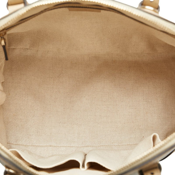 グッチ GGスプリーム ハンドバッグ 309617 ブラウン PVC レザー レディース GUCCI 【中古】