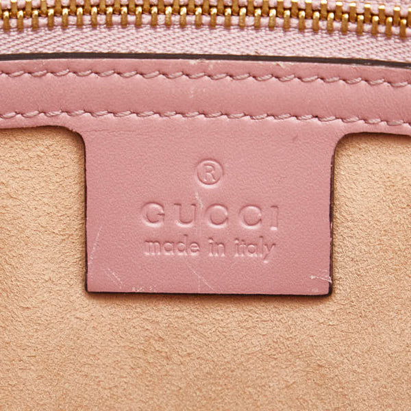 グッチ グッチシマ ハンドバッグ ショルダーバッグ２WAY 432124 ピンク ゴールド レザー レディース GUCCI 【中古】