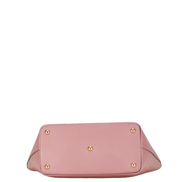 グッチ グッチシマ ハンドバッグ ショルダーバッグ２WAY 432124 ピンク ゴールド レザー レディース GUCCI 【中古】