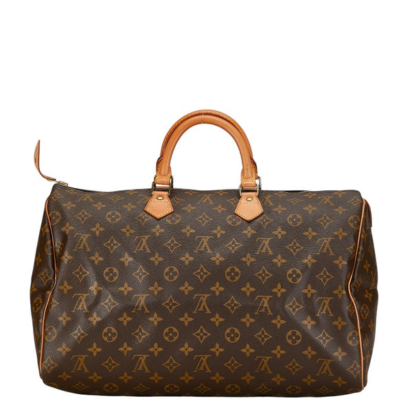 ルイ ヴィトン モノグラム スピーディ40 ハンドバッグ ボストンバッグ  M41522 ブラウン PVC レザー レディース LOUIS VUITTON 【中古】