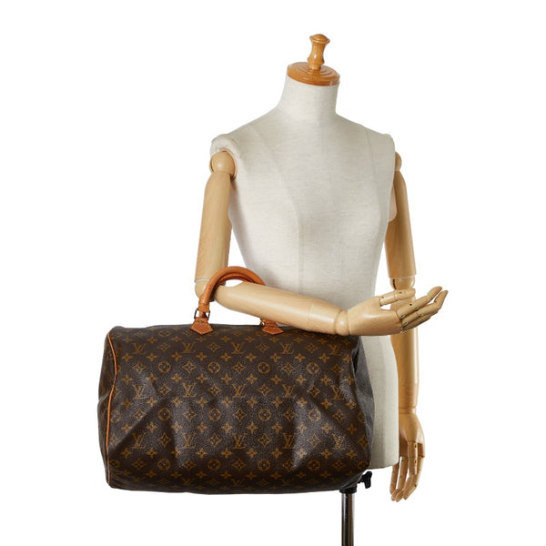 ルイ ヴィトン モノグラム スピーディ40 ハンドバッグ ボストンバッグ  M41522 ブラウン PVC レザー レディース LOUIS VUITTON 【中古】