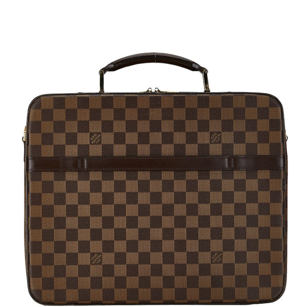 ルイ ヴィトン ダミエ ポルトオルディナトゥール サバナ ビジネスバッグ N53355 ブラウン PVC レザー レディース LOUIS VUITTON 【中古】