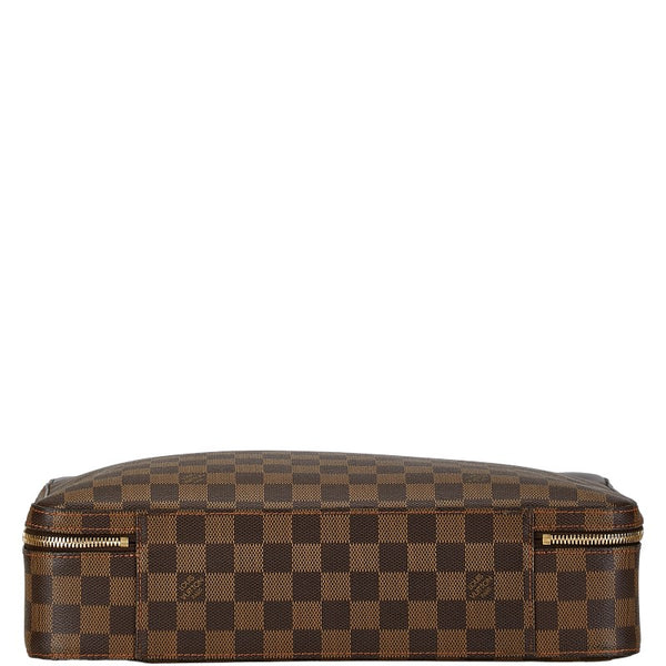 ルイ ヴィトン ダミエ ポルトオルディナトゥール サバナ ビジネスバッグ N53355 ブラウン PVC レザー レディース LOUIS VUITTON 【中古】