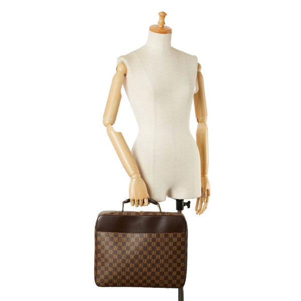 ルイ ヴィトン ダミエ ポルトオルディナトゥール サバナ ビジネスバッグ N53355 ブラウン PVC レザー レディース LOUIS VUITTON 【中古】