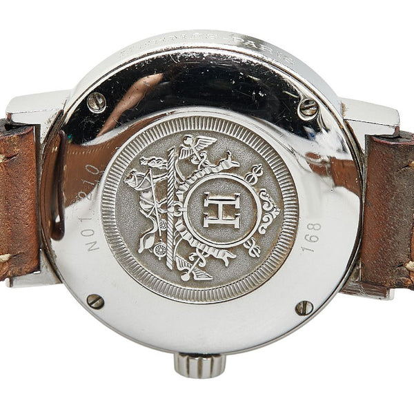 エルメス ノマードコンパス 腕時計 NO1.210 クオーツ ホワイト文字盤 ステンレススチール レザー メンズ HERMES 【中古】