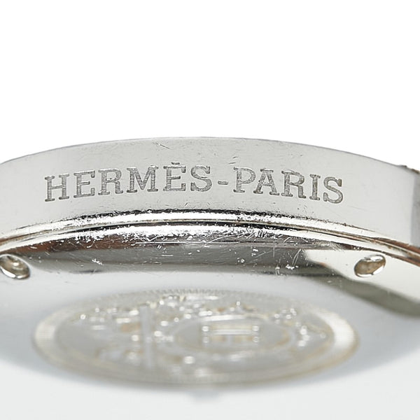 エルメス ノマードコンパス 腕時計 NO1.210 クオーツ ホワイト文字盤 ステンレススチール レザー メンズ HERMES 【中古】