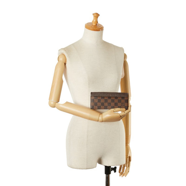 ルイ ヴィトン ダミエ ポルトフォイユ ロン モデュラブル 付属 カードケース ブラウン PVC レザー レディース LOUIS VUITTON 【中古】