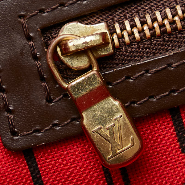 ルイ ヴィトン ダミエ ネヴァーフルMM トートバッグ ショルダーバッグ N51105 ブラウン PVC レザー レディース LOUIS VUITTON 【中古】