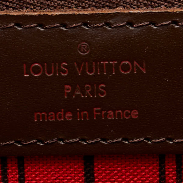 ルイ ヴィトン ダミエ ネヴァーフルMM トートバッグ ショルダーバッグ N51105 ブラウン PVC レザー レディース LOUIS VUITTON 【中古】