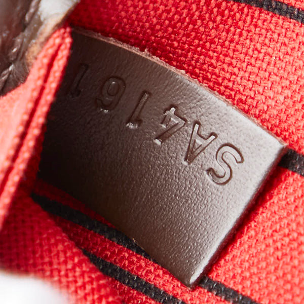 ルイ ヴィトン ダミエ ネヴァーフルMM トートバッグ ショルダーバッグ N51105 ブラウン PVC レザー レディース LOUIS VUITTON 【中古】