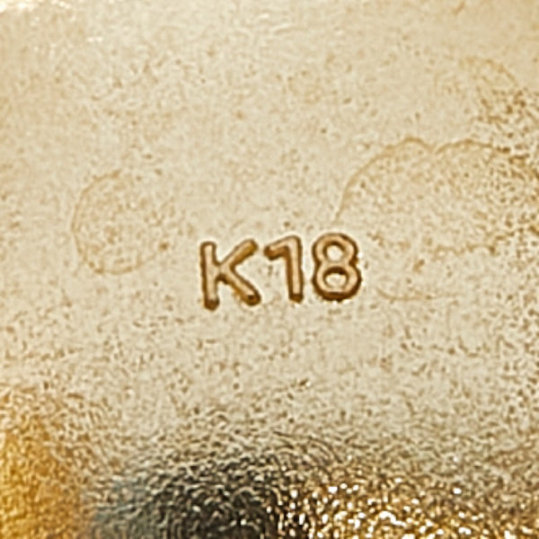 K18YG イエローゴールド フープ ピアス レディース 【中古】