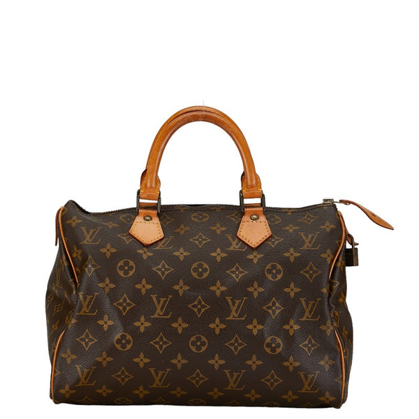 ルイ ヴィトン モノグラム スピーディ30 ハンドバッグ M41526 ブラウン PVC レザー レディース LOUIS VUITTON 【中古】
