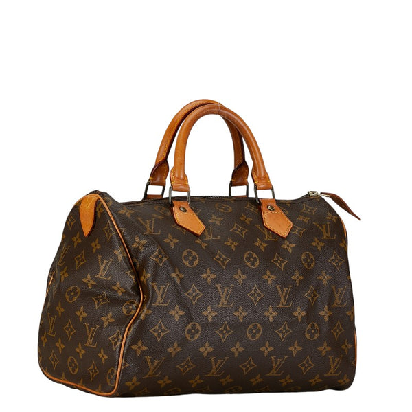 ルイ ヴィトン モノグラム スピーディ30 ハンドバッグ M41526 ブラウン PVC レザー レディース LOUIS VUITTON 【中古】