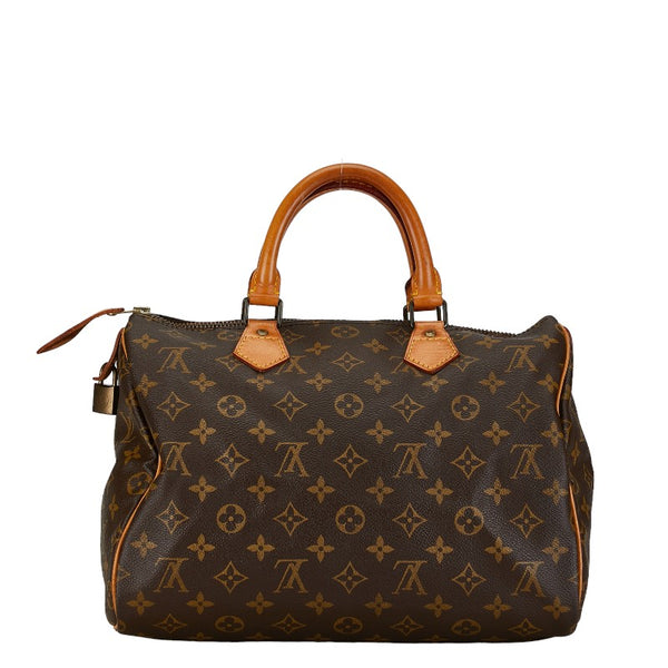 ルイ ヴィトン モノグラム スピーディ30 ハンドバッグ M41526 ブラウン PVC レザー レディース LOUIS VUITTON 【中古】