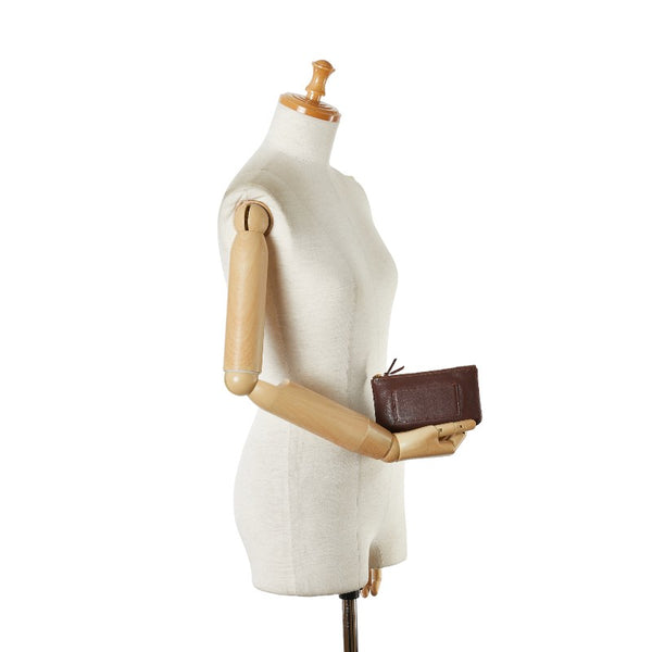 エルメス ドゴン付属 ポーチ コインケース ブラウン レザー レディース HERMES 【中古】