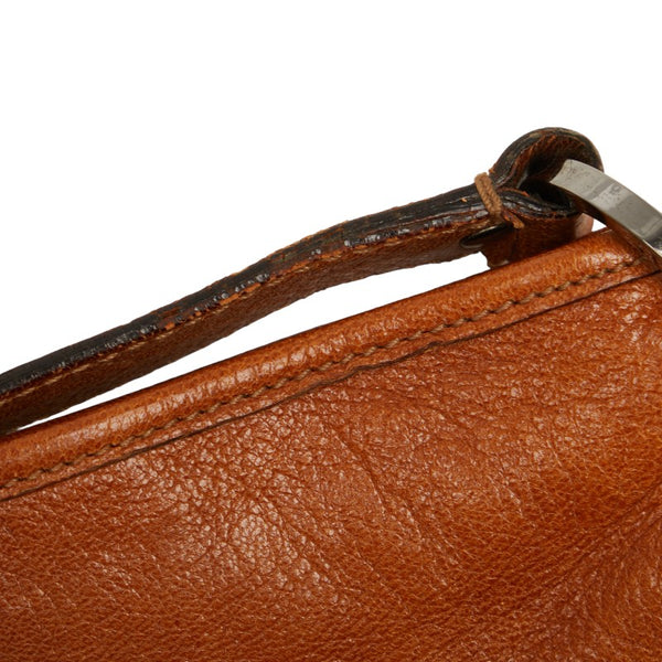 グッチ ロゴ 斜め掛け ショルダーバッグ 113013 ブラウン レザー メンズ GUCCI 【中古】