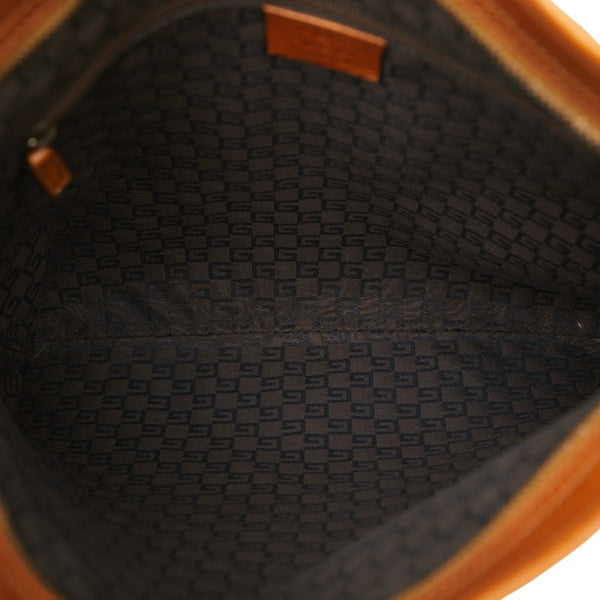 グッチ ロゴ 斜め掛け ショルダーバッグ 113013 ブラウン レザー メンズ GUCCI 【中古】