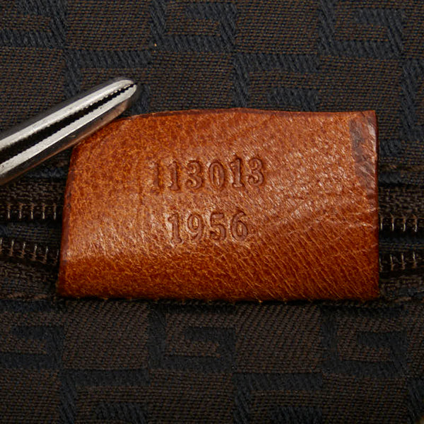 グッチ ロゴ 斜め掛け ショルダーバッグ 113013 ブラウン レザー メンズ GUCCI 【中古】