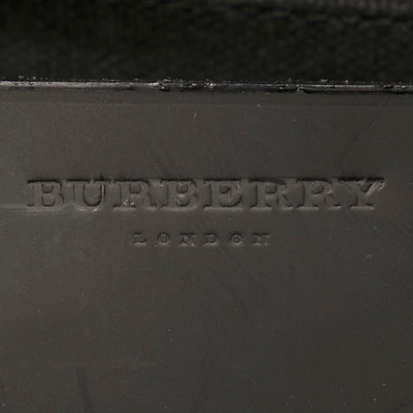 バーバリー ロンドン ハンドバッグ トートバッグ グレー ブラック キャンバス レザー レディース BURBERRY 【中古】
