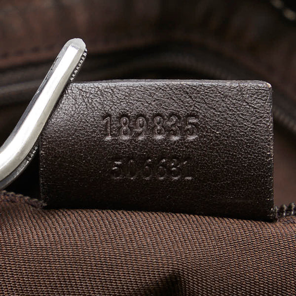 グッチ GGキャンバス アビー ハンドバッグ トートバッグ 189835 ベージュ ゴールド キャンバス レザー レディース GUCCI 【中古】