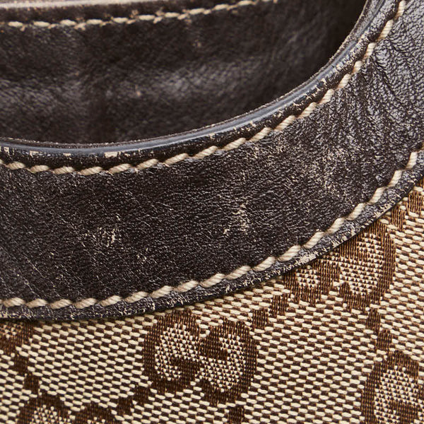 グッチ GGキャンバス アビー ハンドバッグ トートバッグ 189835 ベージュ ゴールド キャンバス レザー レディース GUCCI 【中古】