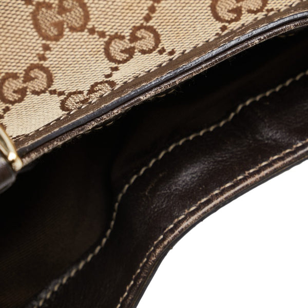 グッチ GGキャンバス アビー ハンドバッグ トートバッグ 189835 ベージュ ゴールド キャンバス レザー レディース GUCCI 【中古】