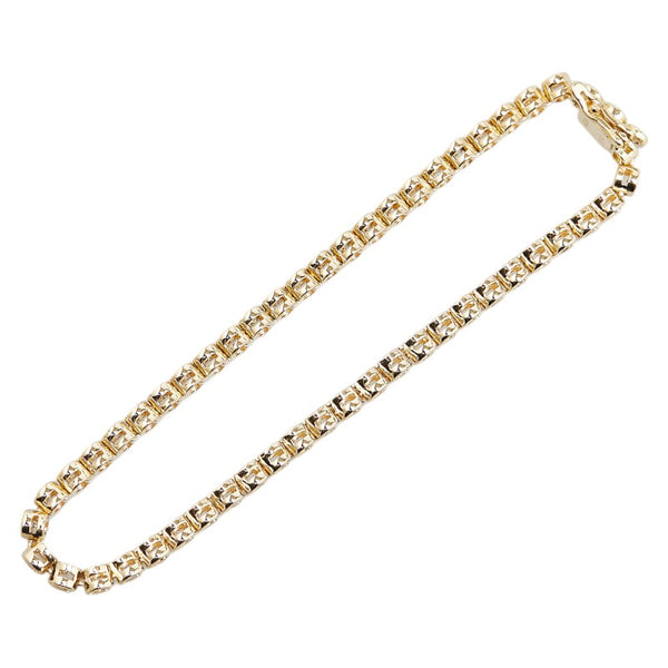 K18YG イエローゴールド ダイヤ1.04ct テニス ブレスレット レディース 【中古】