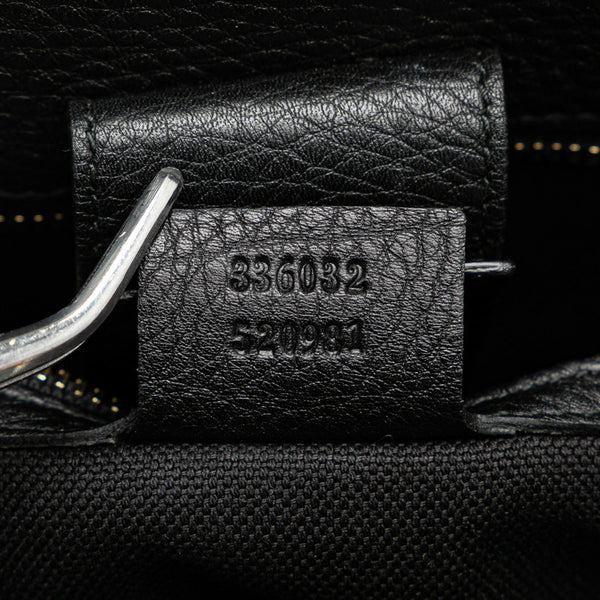 グッチ バンブー ショッパー スモール ハンドバッグ 336032 ブラック レザー レディース GUCCI 【中古】