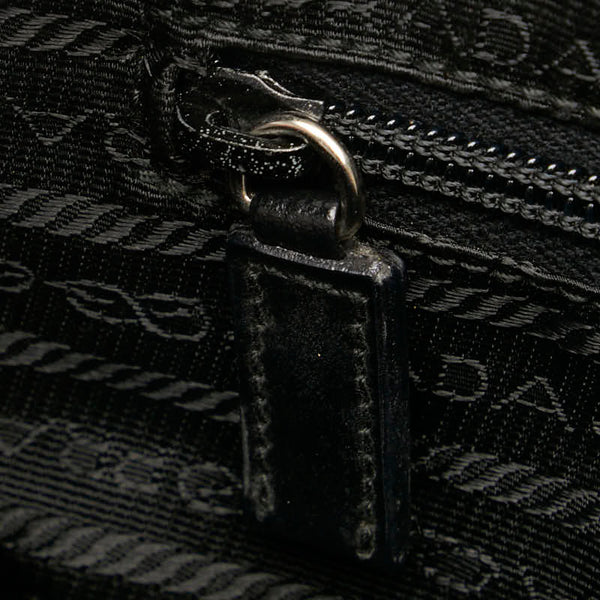 プラダ パンチング ハンドバッグ ミニボストンバッグ ブラック レザー レディース PRADA 【中古】