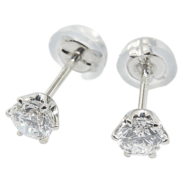 Pt900 プラチナ ダイヤ0.662ct スタッドピアス レディース 【中古】