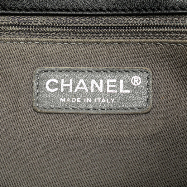 シャネル マトラッセ ココマーク シルバ金具 チェーン ショルダーバッグ ブラック ラムスキン レディース CHANEL 【中古】