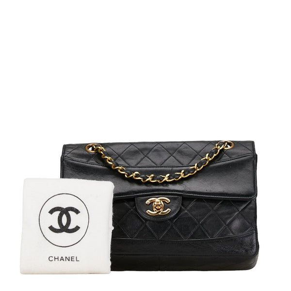シャネル マトラッセ23 ココマーク シングルフラップ チェーン ショルダーバッグ ブラック ラムスキン レディース CHANEL 【中古】