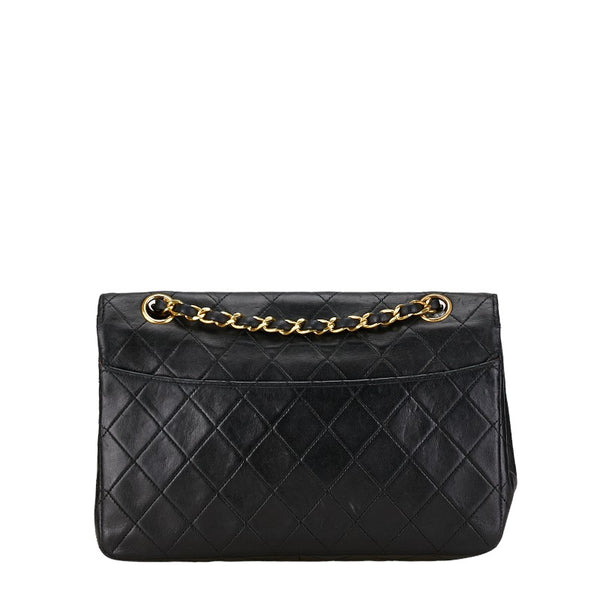 シャネル マトラッセ23 ココマーク シングルフラップ チェーン ショルダーバッグ ブラック ラムスキン レディース CHANEL 【中古】