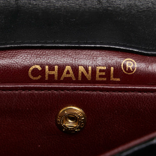 シャネル マトラッセ23 ココマーク シングルフラップ チェーン ショルダーバッグ ブラック ラムスキン レディース CHANEL 【中古】