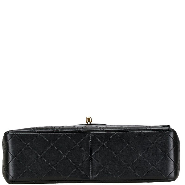 シャネル マトラッセ25 ココマーク ダブルフラップ チェーン ショルダーバッグ ブラック ラムスキン レディース CHANEL 【中古】