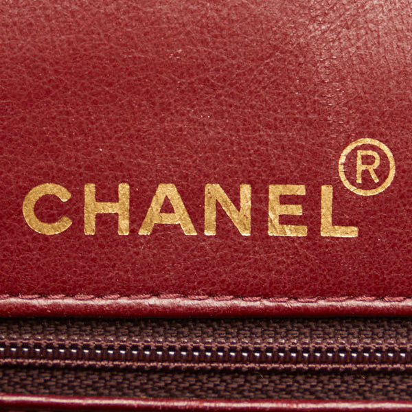 シャネル マトラッセ25 ココマーク ダブルフラップ チェーン ショルダーバッグ ブラック ラムスキン レディース CHANEL 【中古】