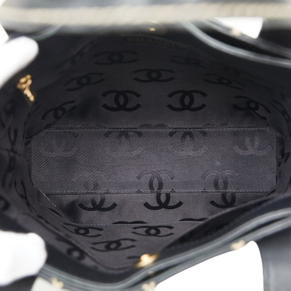 シャネル マトラッセ ワイルドステッチ ココマーク ハンドバッグ トートバッグ ブラック ラムスキン レディース CHANEL 【中古】
