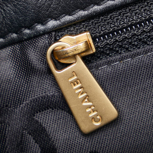 シャネル マトラッセ ワイルドステッチ ココマーク ハンドバッグ トートバッグ ブラック ラムスキン レディース CHANEL 【中古】