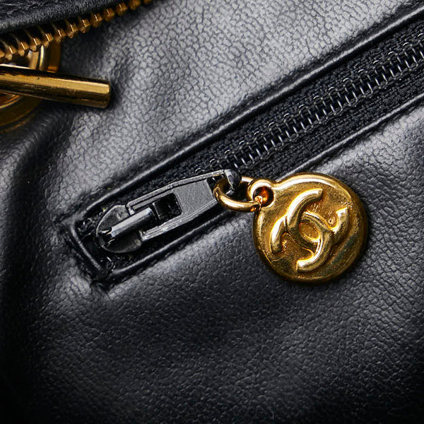 シャネル ココマーク ボール トートバッグ ハンドバッグ ブラック ゴールド レザー レディース CHANEL 【中古】