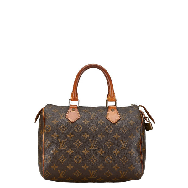 ルイ ヴィトン モノグラム スピーディ25 ハンドバッグ ミニボストンバッグ M41528 ブラウン PVC レザー レディース LOUIS VUITTON 【中古】